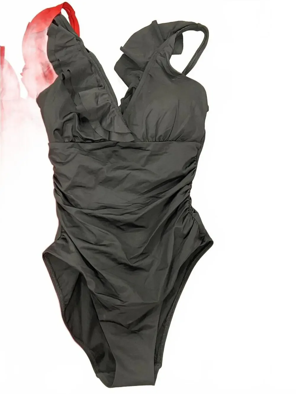 Lauren Ralph Lauren Women's Ruffle Surplice Underwire One-Piece Swimsuit